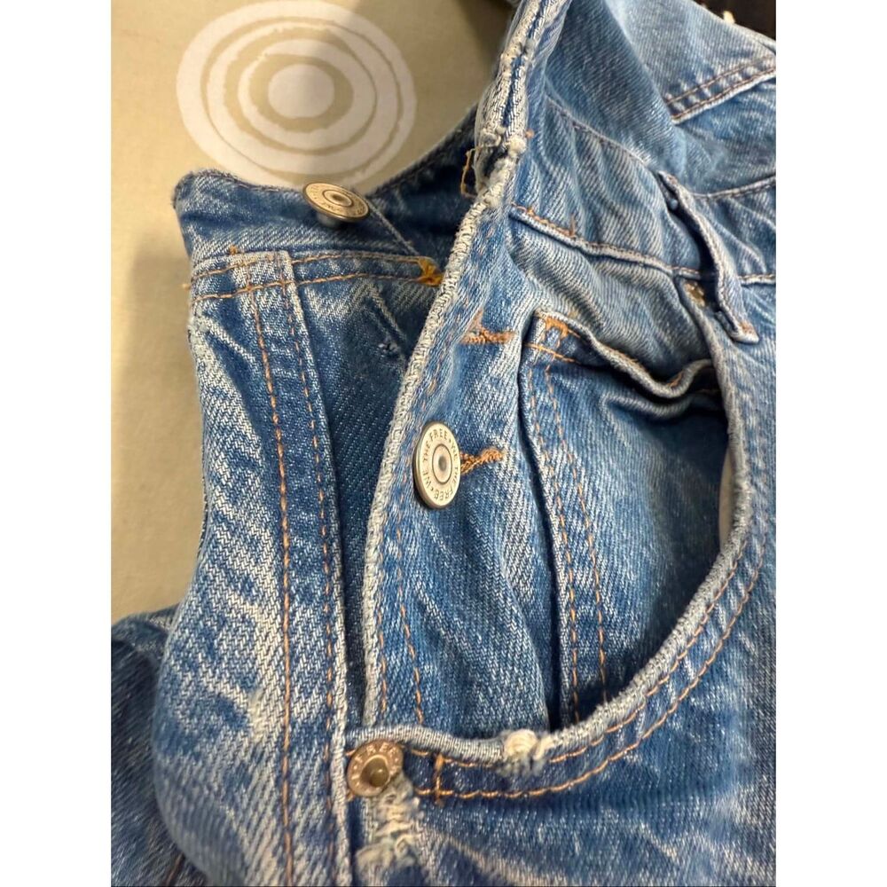 Free People We The Free Good Luck Barrel Dungarees Size M - Picture 9 of 13